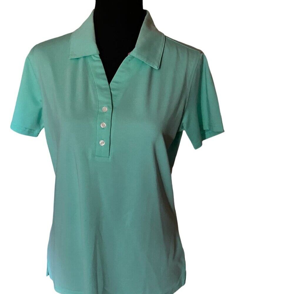 Pebble Beach Seafoam Green Women's Performance Golf Shirt Size -M